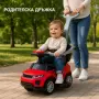 Детска кола за яздене 3 в 1 Baby Mix с родителска дръжка, червена, снимка 5