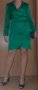 Официална зелена рокля сатен Fervente , снимка 2