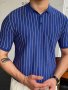 Нова лятна раирана бизнес поло тениска с къси ръкави и ревери - 023, снимка 3