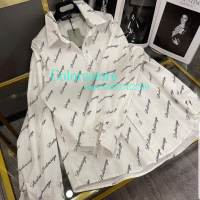 Бяла риза Balenciaga код VL116o, снимка 2 - Ризи - 43126948