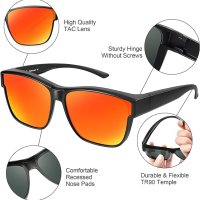 Слънчеви очила URUMQI над диоптрични очила, поляризирана UV 400 защита, снимка 2 - Слънчеви и диоптрични очила - 42281278