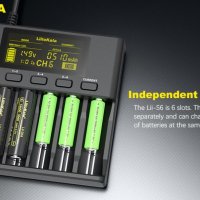 LiitoKala Engineer Lii-S6 Професионално Смарт Универсално Зарядно за Акумулаторни Батерии 18650 +++, снимка 1 - Аксесоари за електронни цигари - 41520132