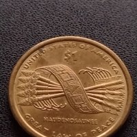Монета 1 долар UNITED STATES OF AMERICA HAUDENOSAUMEE GREAT LAW OF PEACE 38034, снимка 4 - Нумизматика и бонистика - 40767595