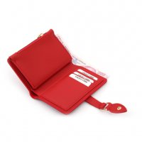 Дамски червен портфейл, Мека изкуствена кожа, снимка 4 - Портфейли, портмонета - 35745965