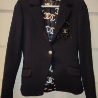 Вталено дамско тъмносиньо сако размер XS цена 65 лв. + подарък перлени обички, снимка 1 - Сака - 42733622