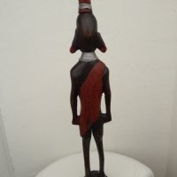 африканска дървена фигура,статуетка, снимка 2 - Статуетки - 38851654
