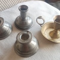Четири старинни свещници, снимка 4 - Антикварни и старинни предмети - 42614242