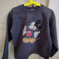 Ватирана блуза с дълъг ръкав с Мики Маус, снимка 2 - Детски Блузи и туники - 40300620