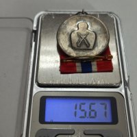 норвежки сребърен медал с маркировка , снимка 2 - Антикварни и старинни предмети - 42138523