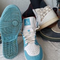 Nike® AIR Jordan® унисекс маратонки кецове баскет кецове, синьо белите Nike® AIR Jordan®, 39 - 40, снимка 6 - Маратонки - 44244312