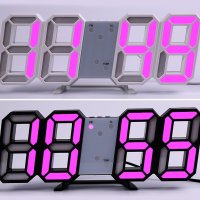 Настолен 3D LED Часовник – час, дата, температура - USB, светещ, снимка 4 - Стенни часовници - 41570124