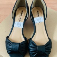 Обувки нови, Gette riis copenhagen, черни, кожа, с етикет,№ 38, стелка 24 см, платформа-отзад 4 см, снимка 2 - Дамски обувки на ток - 42629219