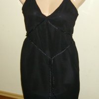 Всичко по 5 лв - Черна рокля от шифон с подплата, снимка 2 - Рокли - 40550871