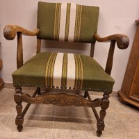 винтидж стол с дърворезба , снимка 1 - Столове - 44326968