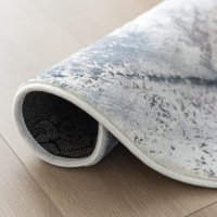 Кръгъл абстрактеб килим с къс косъм Obundi нехлъзгащ се декоративен 120см, снимка 3 - Килими - 42002636