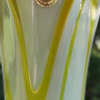 SIP България ваза от цветно стъкло тип Мурано ръчна изработка, снимка 3 - Вази - 41561327