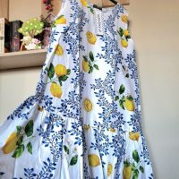 Разкроена рокля портокали и банани, снимка 1 - Рокли - 41717084