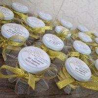 Декорирано бурканче с мед - подаръчета за гостите , снимка 4 - Подаръци за сватба - 40188111