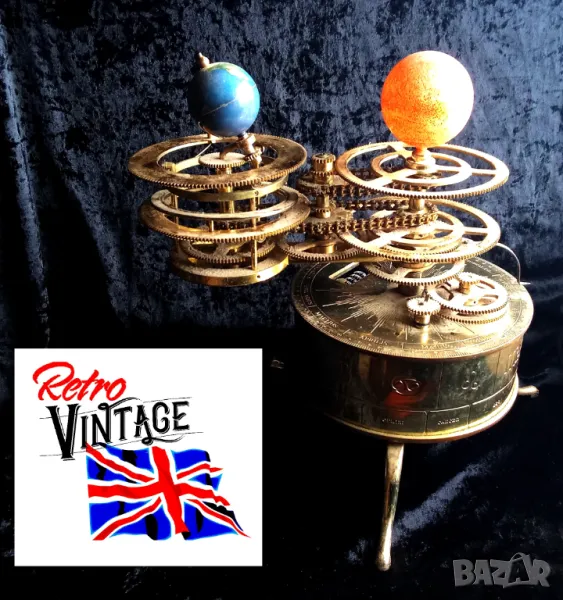 Модел от месинг Orrery/Tellurion слънчева система планети, снимка 1