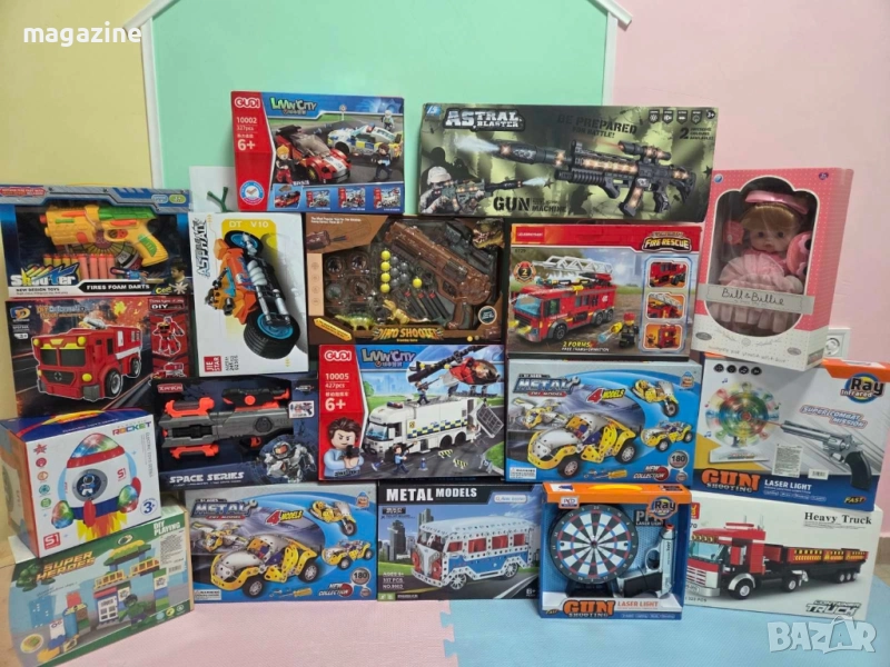 Детски играчки,на едро и дребно. Пистолети,колички,пъзели и други., снимка 1