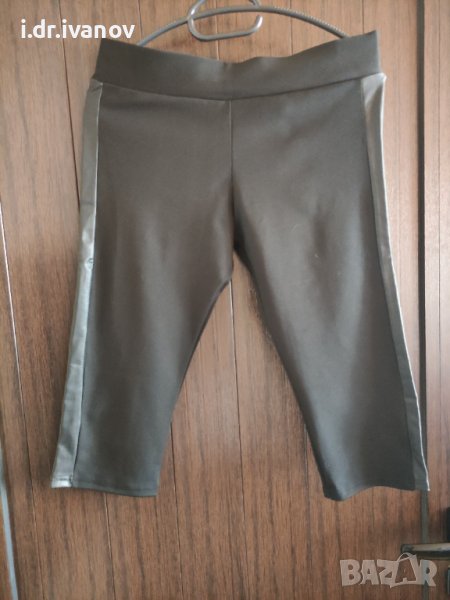 черен къс клин с кожен кант , снимка 1