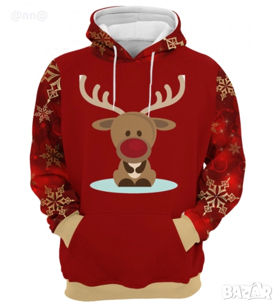 Нова ватирана коледна блуза/суитчър , снимка 1