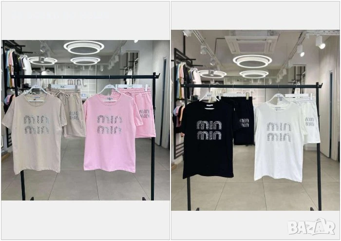 Miu Miu Дамски Летен Комплект👚🩳Дамски Къс Екип Миу Миу - 4 Налични Цвята Цвята Код A671 , снимка 1