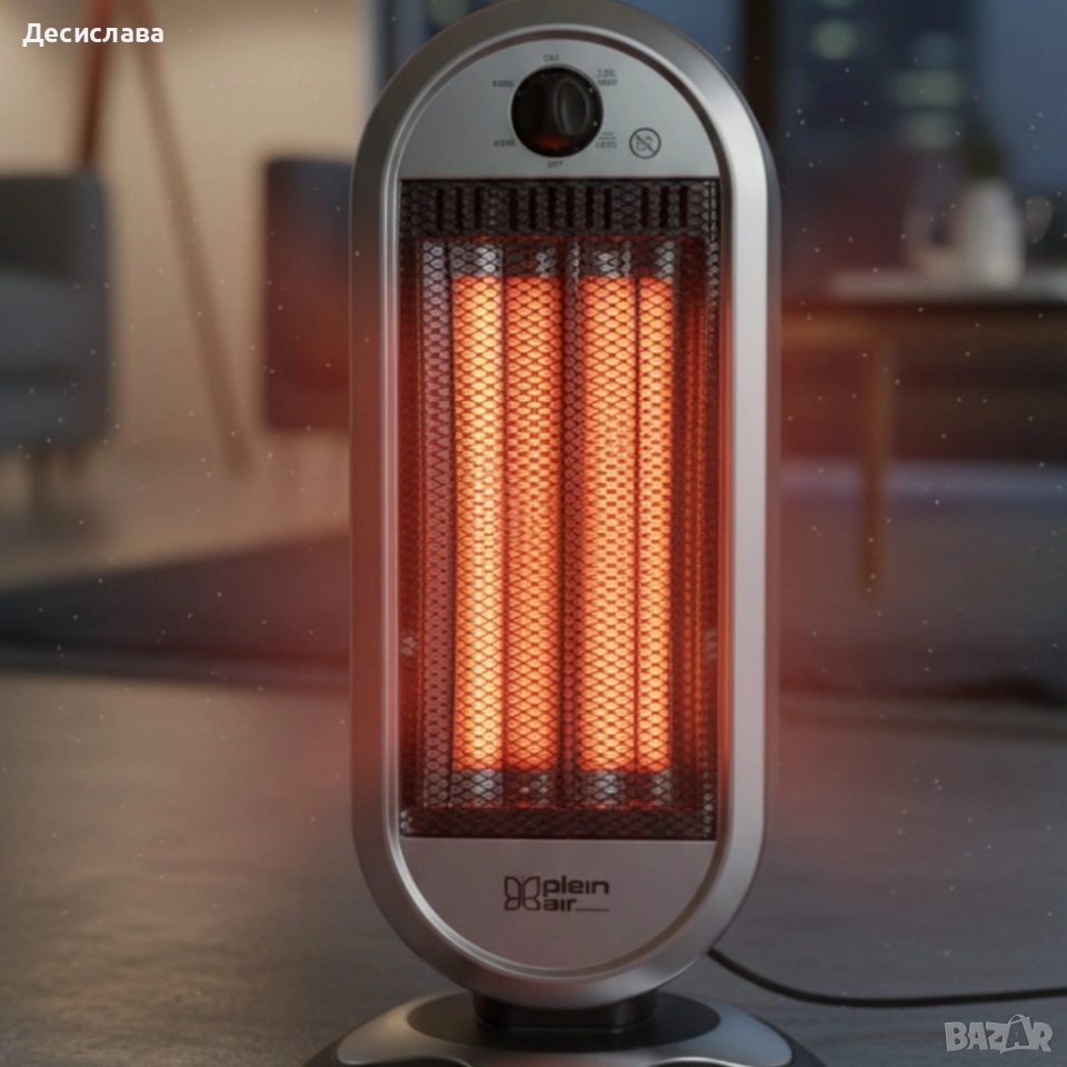 Инфрачервен нагревател с автоматично завъртане и защита против преобръщане, снимка 1