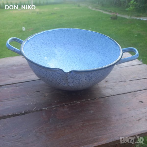 Емайлиран овален съд , снимка 1