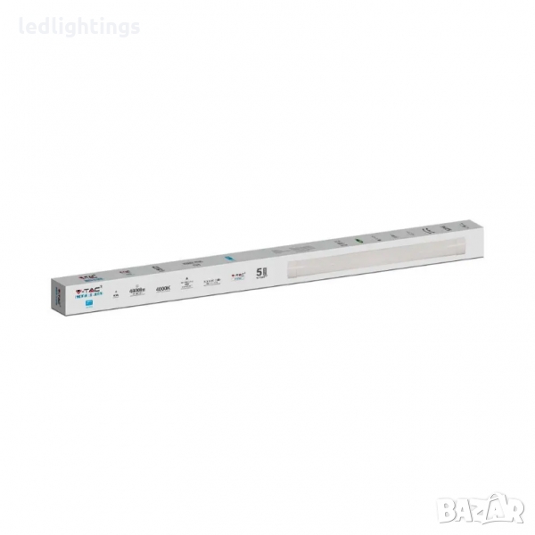 Линейно осветително тяло LED 40W 6500K 120см. V-TAC Samsung чип, снимка 1