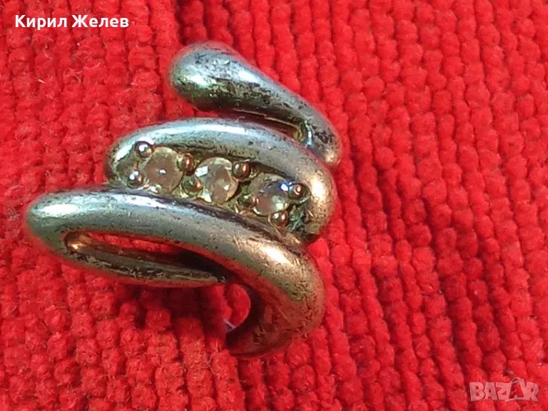 ТОКАШ СКЪПОЦЕНЕН СРЕБЪРЕН ПРЪСТЕН МАРКОВО СРЕБРО 925 с БЛЕСТЯЩИ ЦИРКОНИ ДИЗАЙНЕРСКО АРТ БИЖУ 30579, снимка 1