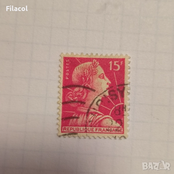 Франция 1955 Нов тип Мариан, снимка 1