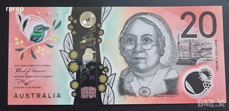 Австралия
.20 долара.
2019 година. 
Полимер.
UNC., снимка 1