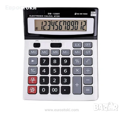 Калкулатор DM-1200V, 12-цифрен настолен калкулатор с голям дисплей, счетоводен калкулатор с големи , снимка 1