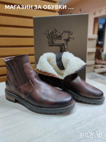 МЪЖКИ БОТИ - ЕСТЕСТВЕНА КОЖА - код:530, снимка 1