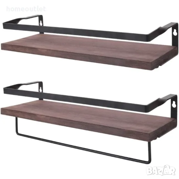 ПРОМОЦИЯ Рафтове за съхранение от борова дървесина, к-т от 2бр UNHO XJJ184, снимка 1