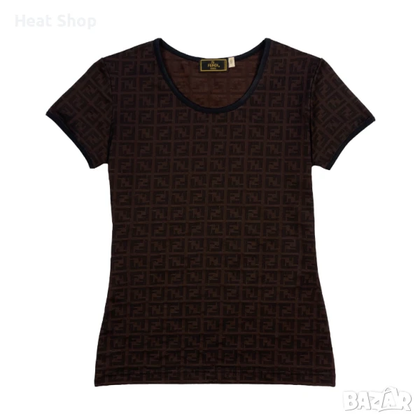 Дамска тениска Fendi Roma Brown Monogram T-Shirt, снимка 1