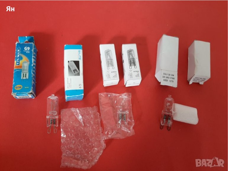 Халогенни Лампи Крушки 220V,60W,33W,28W,25W,G9-6броя, снимка 1