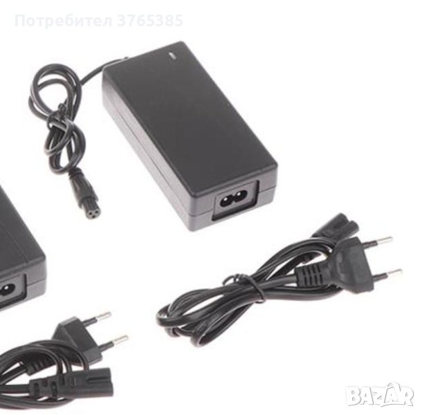 3PIN 8мм Зарядно 36V42V2A Винтоверт Ъглошлайф Флекс Прахосмукачка Резачка Трион Зеге Дрон Лодка Кола, снимка 1