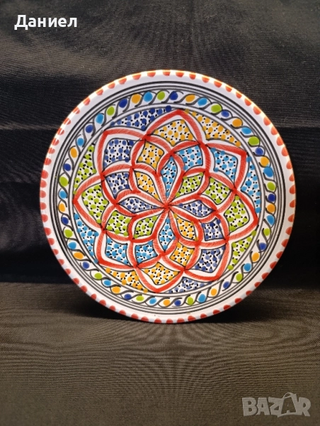 Ръчно рисувана чиния от Тунис , снимка 1