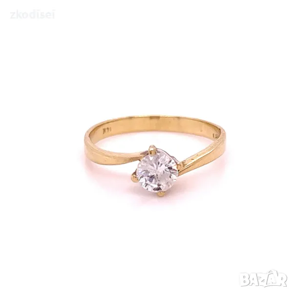 Златен дамски пръстен 1,90гр. 14кр.проба:585 размер:56 модел:28389-1, снимка 1