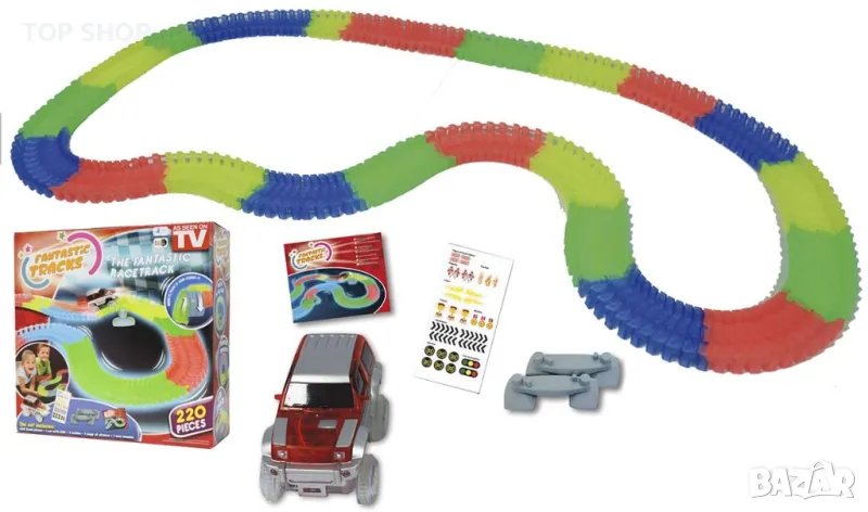 Фантастично състезателно трасе- кола и писта 162 части, снимка 1