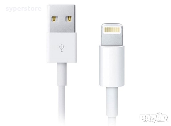 Кабел USB2.0 към Lighting 1m Бял Amplify SS001278 За iPhone 5/6/7 Cable USB -Lighting, снимка 1