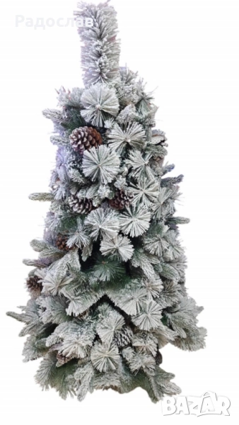 Изкуствено борче/елха със заскрежени иглички, снимка 1