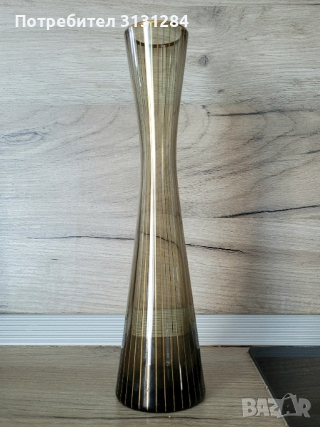 Винтидж Zvizel Kristal ваза с злато Германия , снимка 1