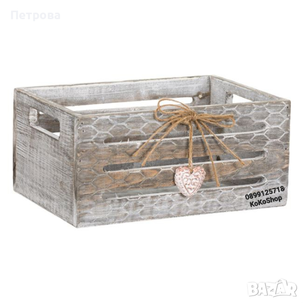 Декоративна щайга-23х16х11 см./декоративна дървена щайга/, снимка 1