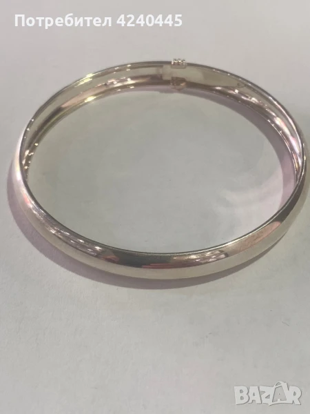 Твърда сребърна гривна, снимка 1