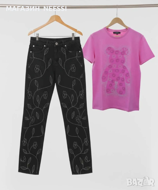 Дънки и тениска с мече , снимка 1