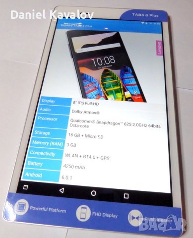 Таблет : Lenovo Tab3 8 Plus, снимка 3 - Таблети - 41537926