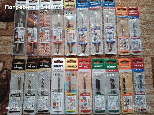 Комплект свредла на ALPEN за пробиване на всякакви повърхности, снимка 9 - Други инструменти - 41600945